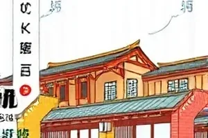 外卖箱打开的第二层隔格，餐盒与单据并排放置